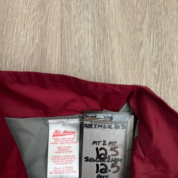 Kids Washington State Cougars Windbreaker Jacket Toddler Size 12 Months Maroon - Picture 6 of 6